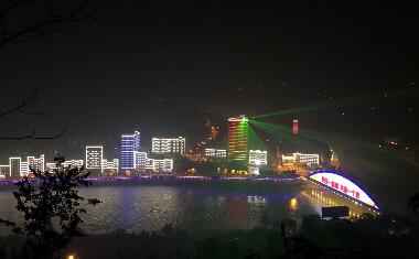 金口河滨河路夜景工程